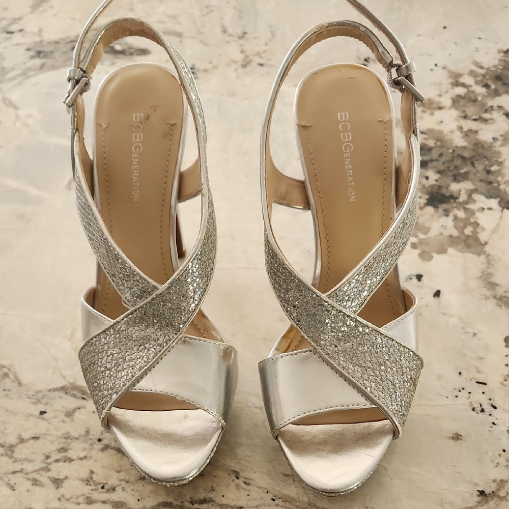 BCBGeneration Silver Women's Sandals